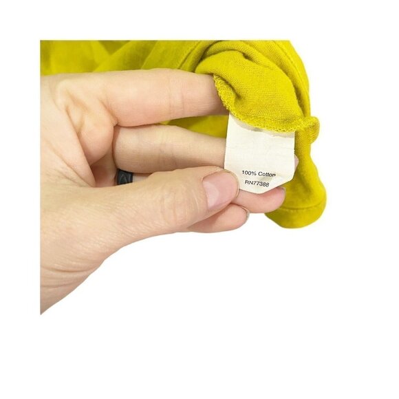 J Crew Factory Mustard Yellow Flower Blouse Womens Size Small Short Sleeve - Picture 5 of 5